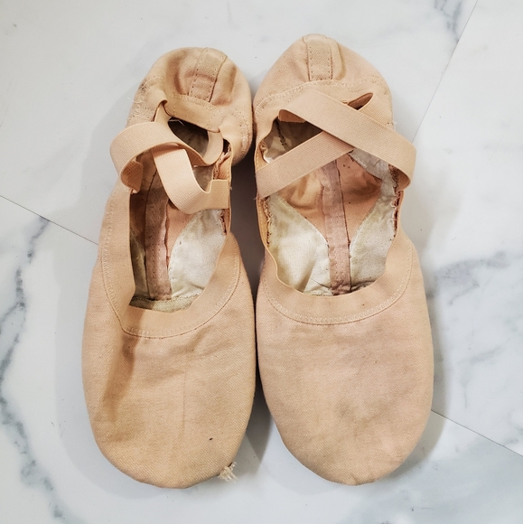 BLOCH Pro Elastic Very Used Ballet Slippers Flats Pink Size 6 - Picture 1 of 6